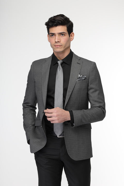 Slim Fit Suit Gray