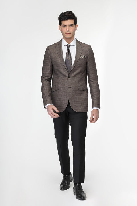 Slim Fit Suit Brown