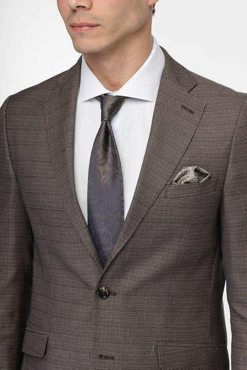 Slim Fit Suit Brown