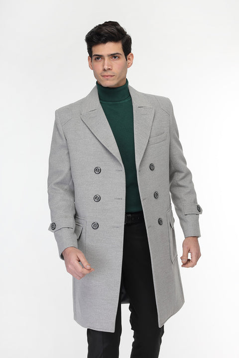 Regular Fit Coat Light Gray