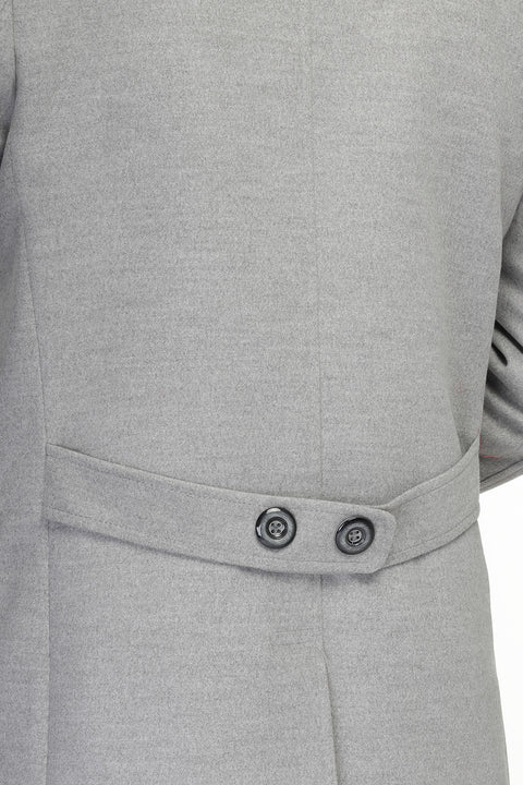 Regular Fit Coat Light Gray
