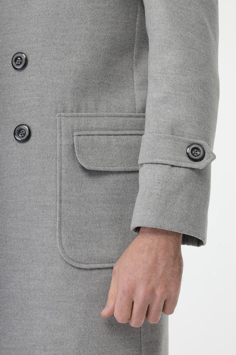 Regular Fit Coat Light Gray