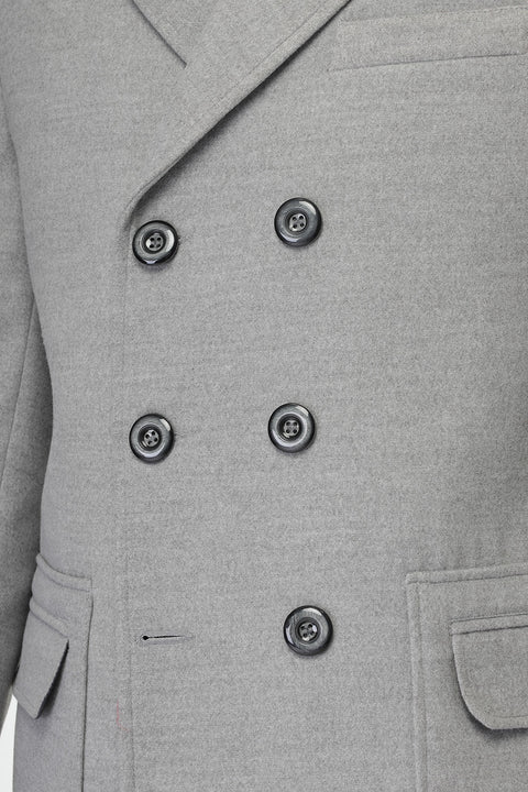 Regular Fit Coat Light Gray