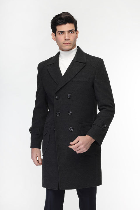Regular Fit Coat Gray