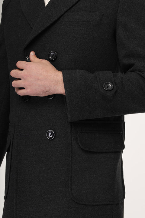 Regular Fit Coat Gray