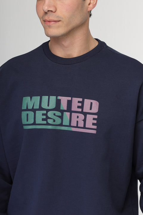 Over Size Sweat Shirt Dark Blue