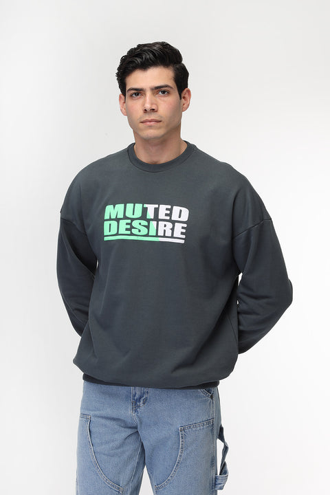 Over Size Sweat Shirt Gray
