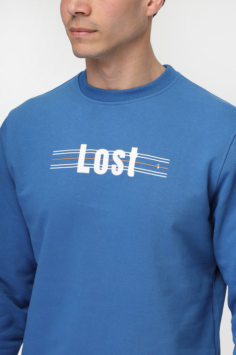 Regular Fit Sweat Shirt Blue