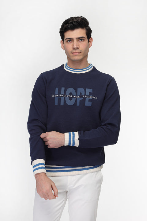 Regular Fit Sweat Shirt Dark Blue