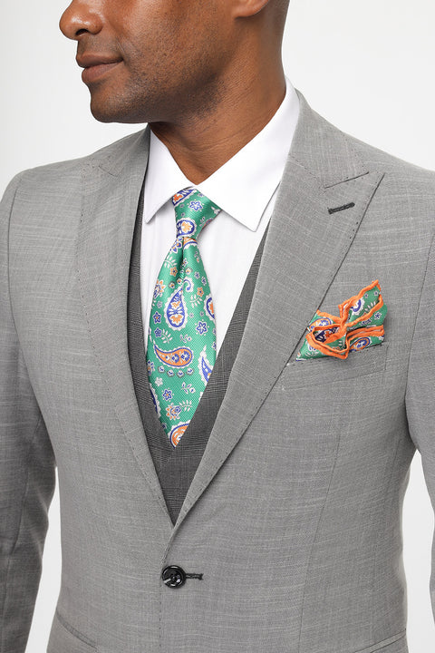 Slim Fit Suit Light Gray