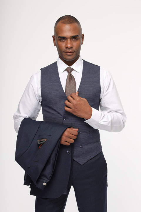 Slim Fit Suit Dark Blue