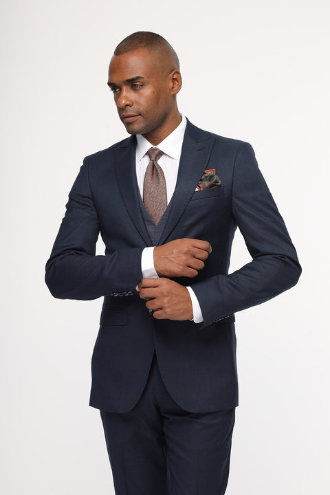 Slim Fit Suit Dark Blue