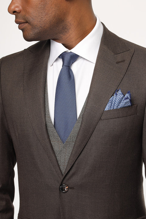 Slim Fit Suit Brown