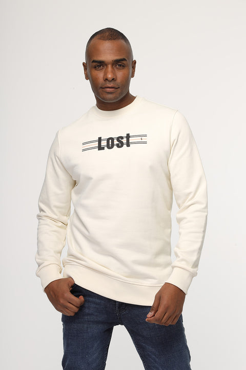 Regular Fit Sweat Shirt Beige