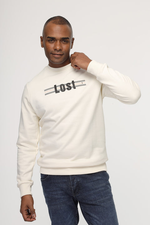 Regular Fit Sweat Shirt Beige