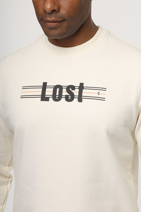 Regular Fit Sweat Shirt Beige