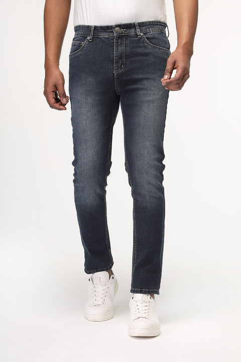 Slim Fit Trousers Dark Blue