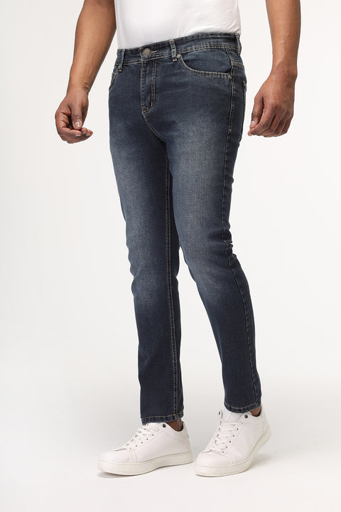 Slim Fit Trousers Dark Blue