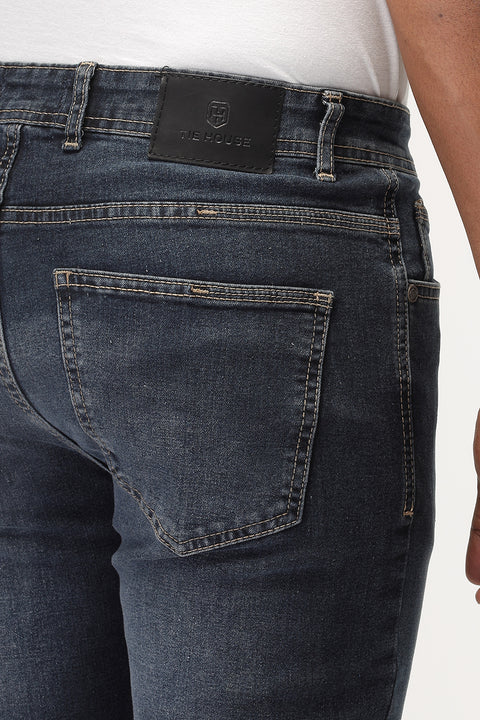 Slim Fit Trousers Dark Blue