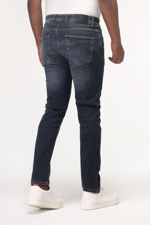 Slim Fit Trousers Dark Blue