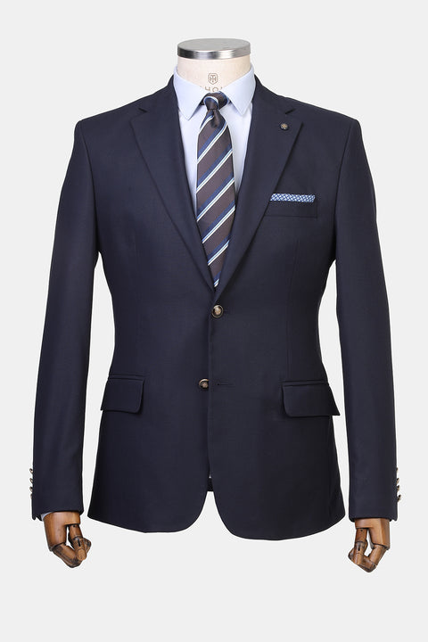 Regular Fit Blazer Dark Blue