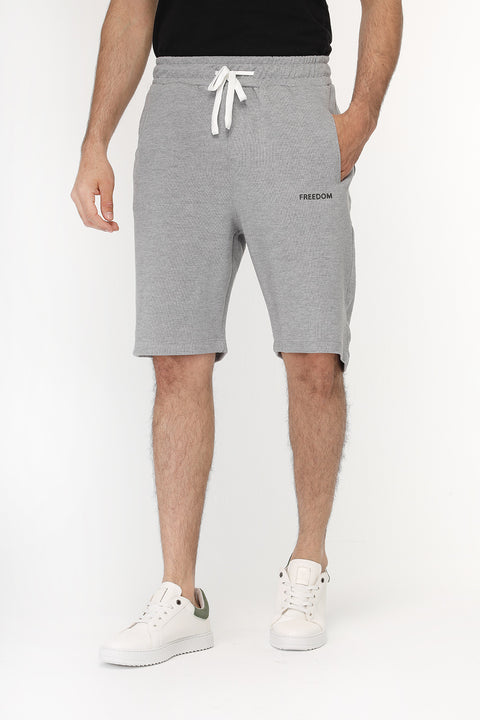 Regular Fit Melton Short Gray