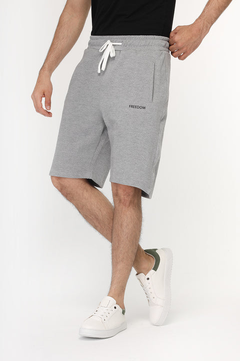 Regular Fit Melton Short Gray
