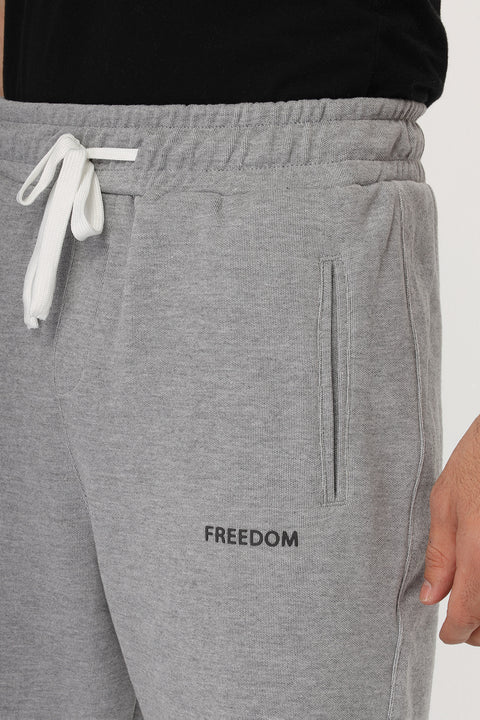 Regular Fit Melton Short Gray