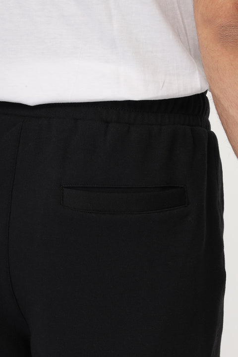 Regular Fit Melton Short Black