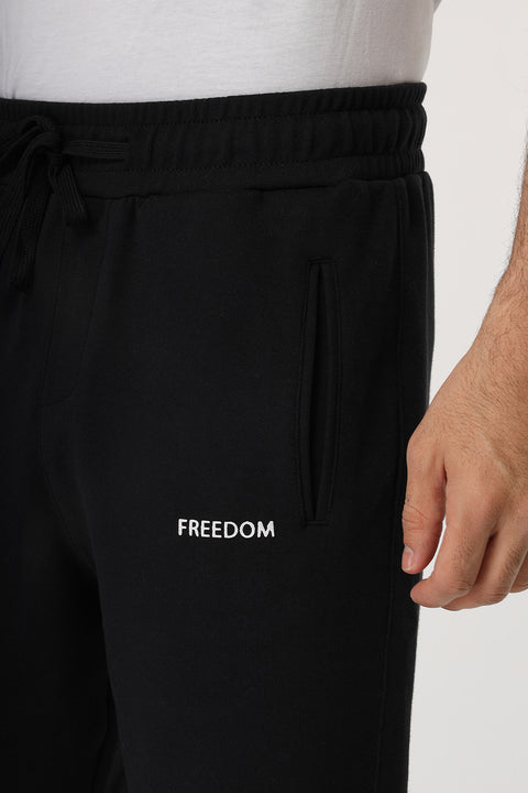 Regular Fit Melton Short Black