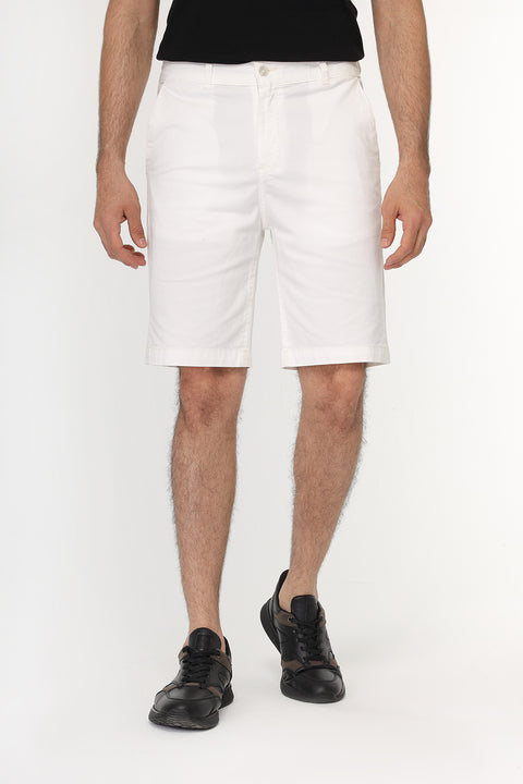 Slim Fit Chino Short Off White
