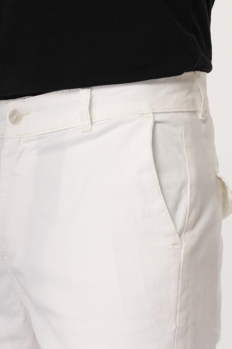 Slim Fit Chino Short Off White