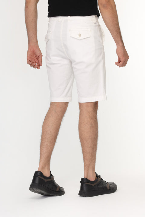 Slim Fit Chino Short Off White