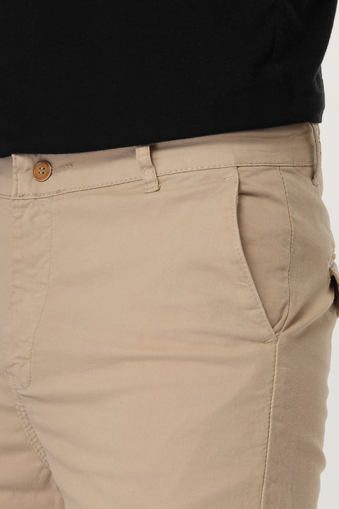 Slim Fit Chino Short Beige