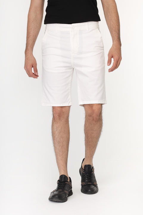 Slim Fit Chino Short Off White