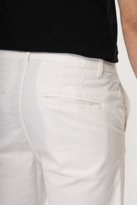 Slim Fit Chino Short Off White