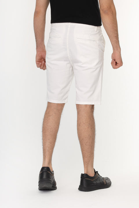 Slim Fit Chino Short Off White