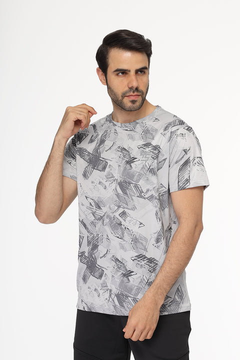 Regular Fit Sports T-Shirt Gray