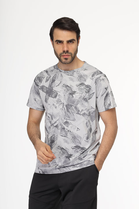 Regular Fit Sports T-Shirt Gray