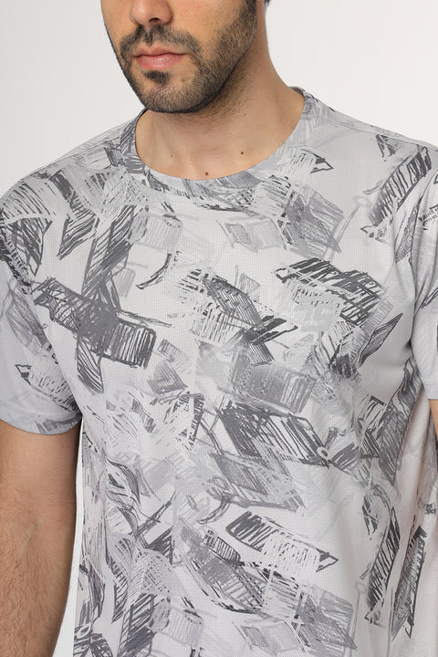 Regular Fit Sports T-Shirt Gray