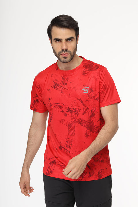 Regular Fit Sports T-Shirt Red