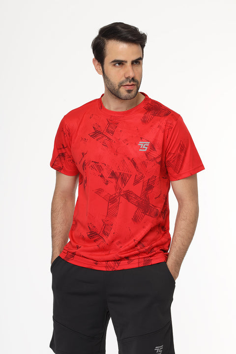 Regular Fit Sports T-Shirt Red