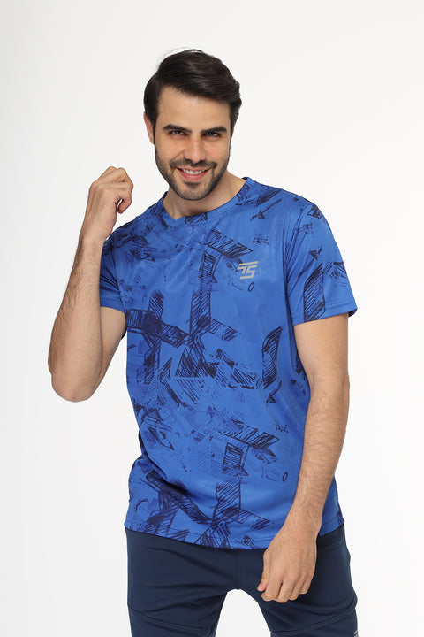 Regular Fit Sports T-Shirt Blue
