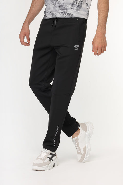 Slim Fit Sports Pants Black