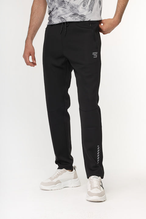 Slim Fit Sports Pants Black