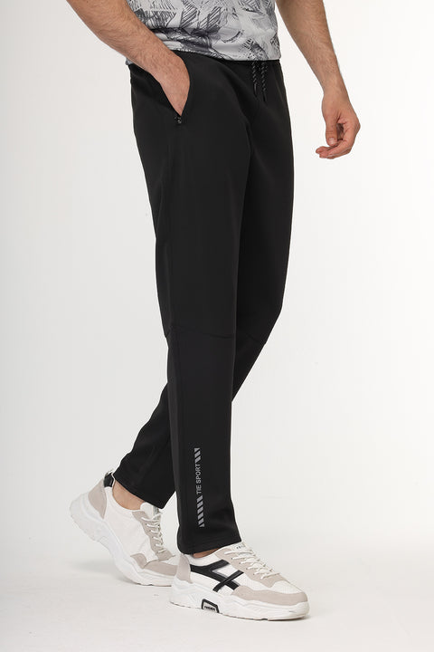 Slim Fit Sports Pants Black