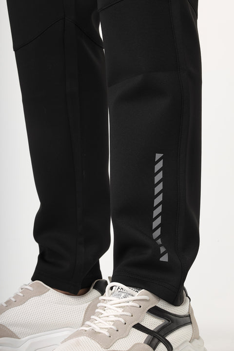 Slim Fit Sports Pants Black
