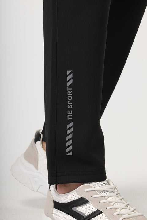 Slim Fit Sports Pants Black