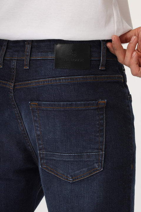 Slim Fit Trousers Jeans Dark Blue