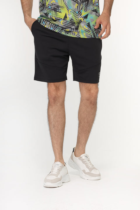 Slim Fit Sports Short Black